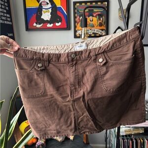 Old Navy Brown Denim Mini Skirt